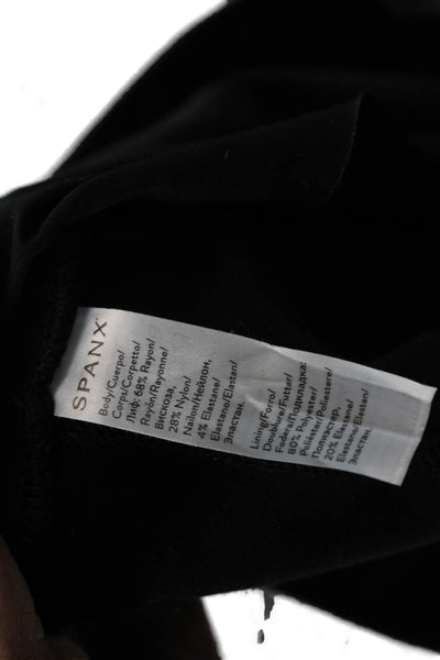 Spanx Womens Rayon Blend Solid Black Pants Size M