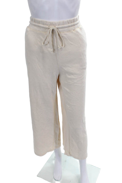 J Crew Women Beige Cotton Sweatpants Inseam 28 Size S