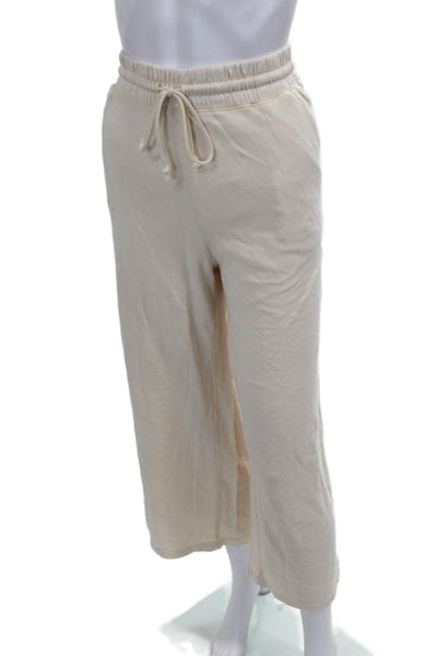 J Crew Women Beige Cotton Sweatpants Inseam 28 Size S