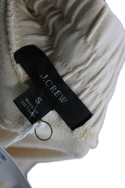 J Crew Women Beige Cotton Sweatpants Inseam 28 Size S