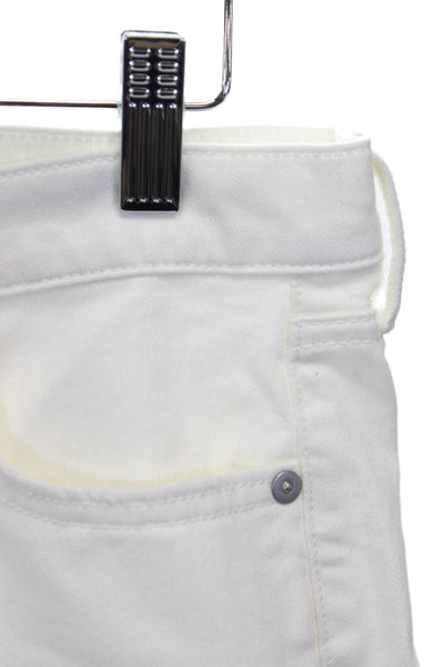 Banana Republic Womens Cropped White Jeans Low Rise Denim Size 27