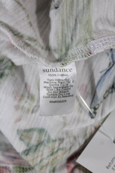 Sundance Women Floral Cotton Round Neck Long Sleeve T-Shirt Size PS