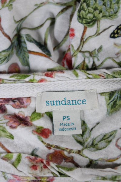 Sundance Women Floral Cotton Round Neck Long Sleeve T-Shirt Size PS