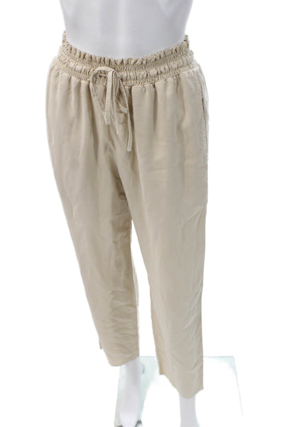 Bella Dahl Womens Tapered Tencel Pants Beige Size XS