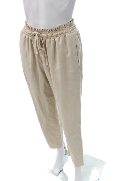 Bella Dahl Womens Tapered Tencel Pants Beige Size XS