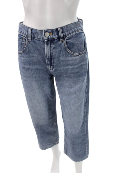Theory Womens Cropped Jeans Blue High Rise Denim Size 25