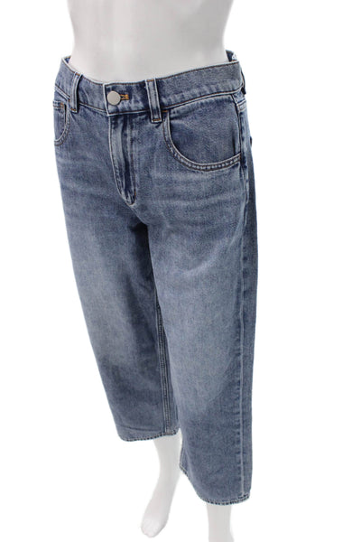 Theory Womens Cropped Jeans Blue High Rise Denim Size 25
