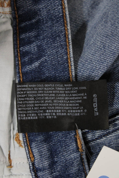 Theory Womens Cropped Jeans Blue High Rise Denim Size 25