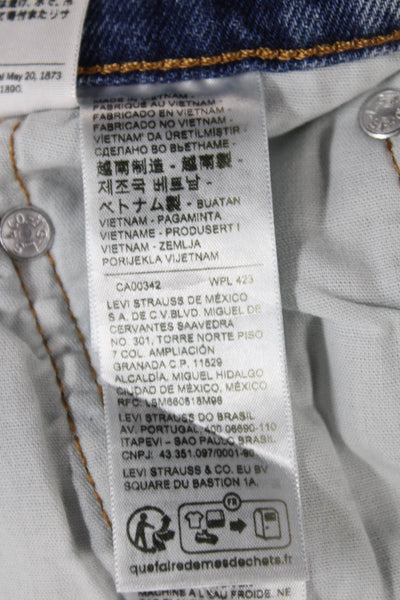 Levi Strauss & Co Womens Straight Leg Jeans Blue High Rise Denim Size 26