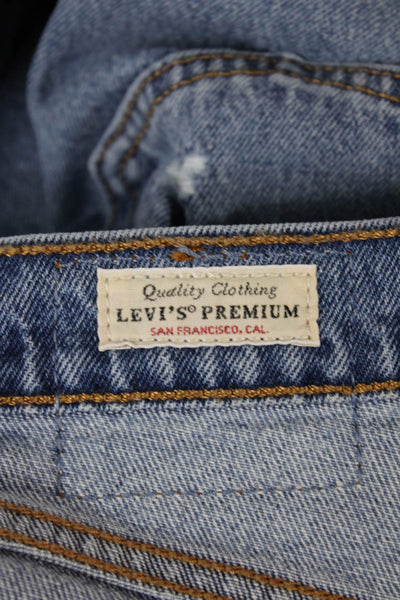 Levi Strauss & Co Womens Straight Leg Jeans Blue High Rise Denim Size 26