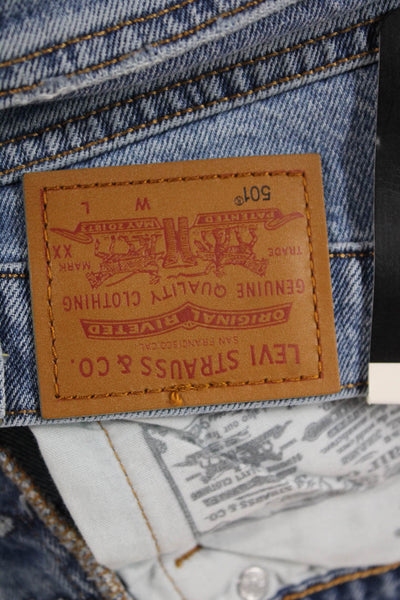 Levi Strauss & Co Womens Straight Leg Jeans Blue High Rise Denim Size 26