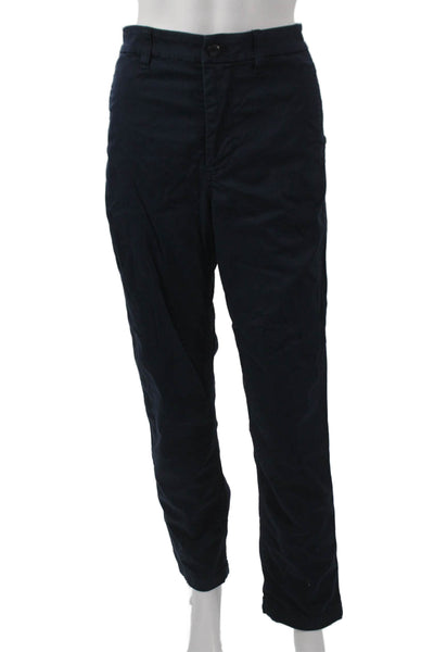 J Crew Women Blue Cotton Solid Pants Size 27