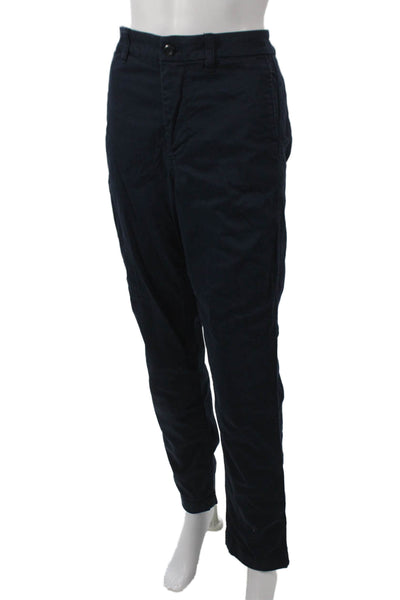 J Crew Women Blue Cotton Solid Pants Size 27