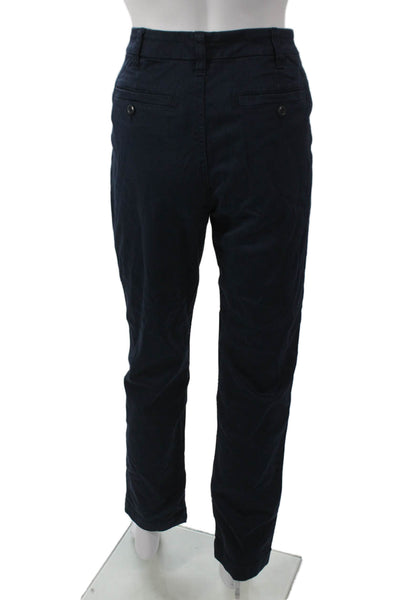 J Crew Women Blue Cotton Solid Pants Size 27