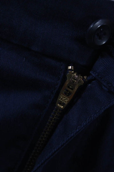 J Crew Women Blue Cotton Solid Pants Size 27