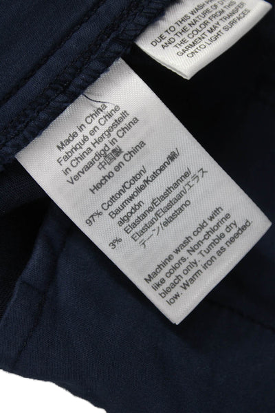 J Crew Women Blue Cotton Solid Pants Size 27