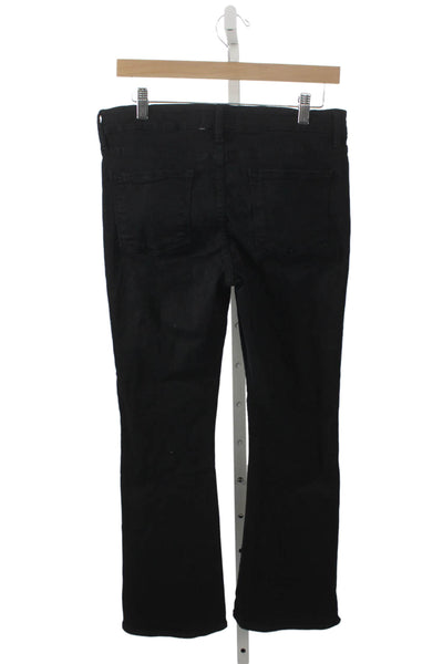 Frame Womens Bootcut Jeans Black Mid Rise Cotton Size 28