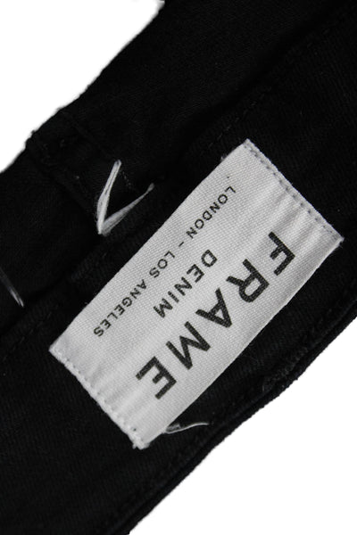 Frame Womens Bootcut Jeans Black Mid Rise Cotton Size 28