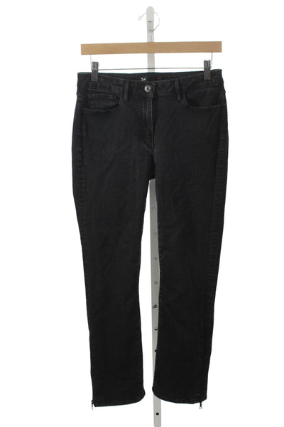 3x1 NYC Womens Tapered Black Denim Jeans Mid Rise Size 25