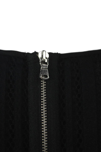 J Crew Women A-Line Black V-Neck Sleeveless Knee-Length Polyester Dress Size 8P