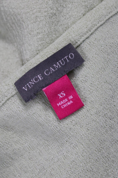 Vince Camuto Women Green Square Neck Short Sleeve Blouse Size XS
