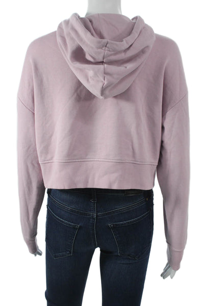 New Balance Women Pink Cotton Blend Hoodie Size S