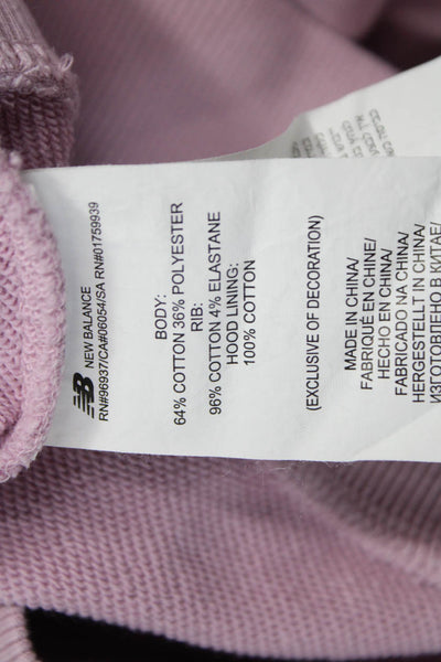 New Balance Women Pink Cotton Blend Hoodie Size S