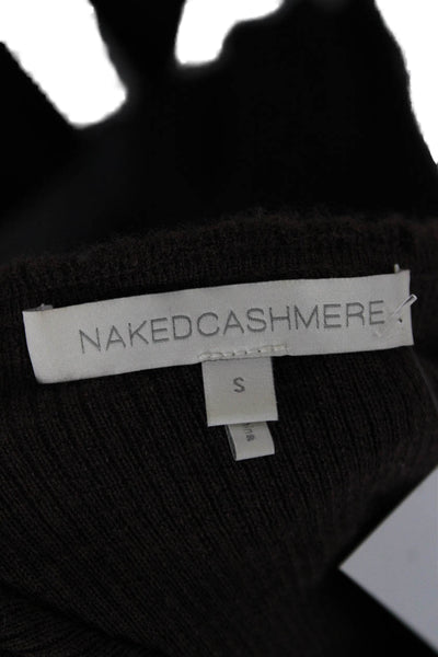 Naked Cashmere Women Brown Scoop Neck Long Sleeve Pullover Sweater Size S
