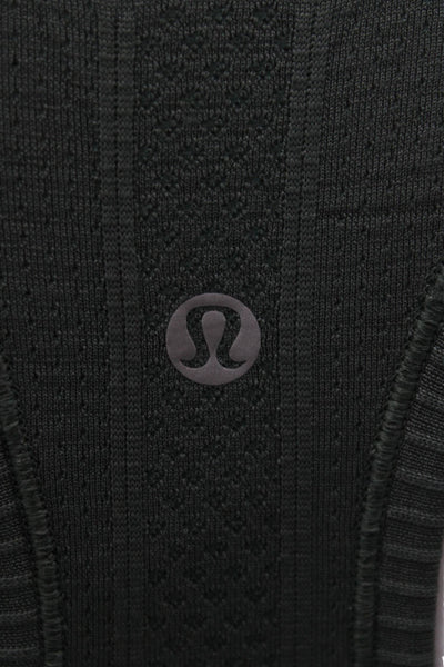 Lululemon Womens Textured Racer Back Sleeveless Tank Top Green Size 4