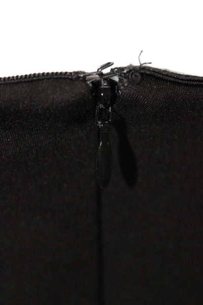 NBD Women Bodycon Off Shoulder Mini Dress Black Sleeveless Zip Size M