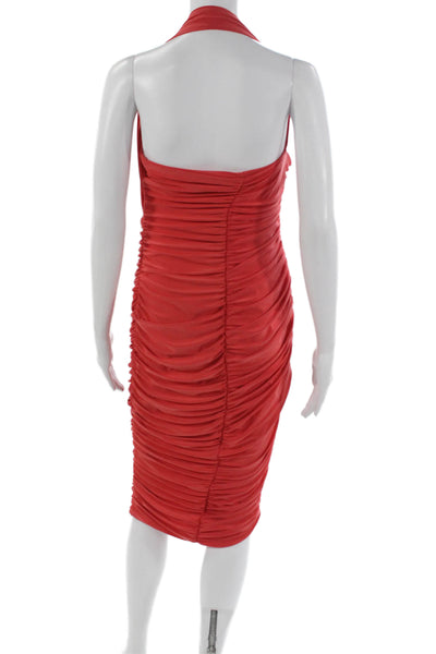 Club L Women Bodycon Pink Halter Knee Length Dress Size 6