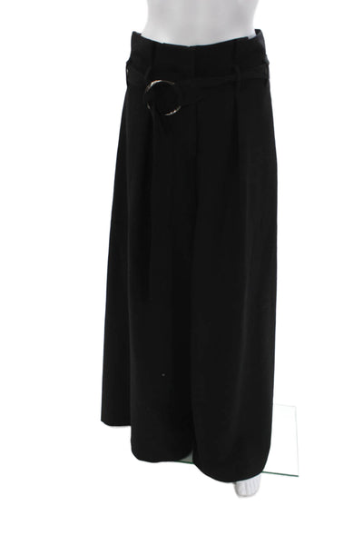 Allen Schwartz Women Wide-Leg Black Polyester Blend Pants Size 4