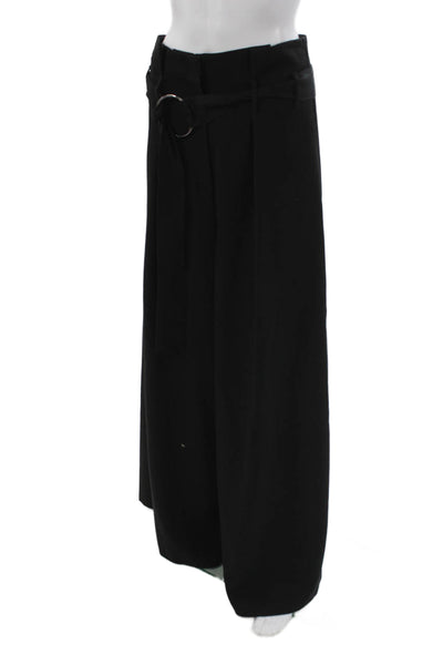 Allen Schwartz Women Wide-Leg Black Polyester Blend Pants Size 4