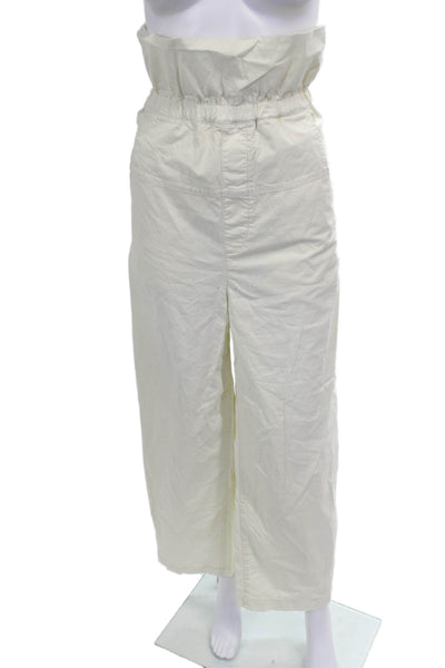 Pilcro and the Letterpress Anthropologie Women Paperbag Pants Ivory Size S