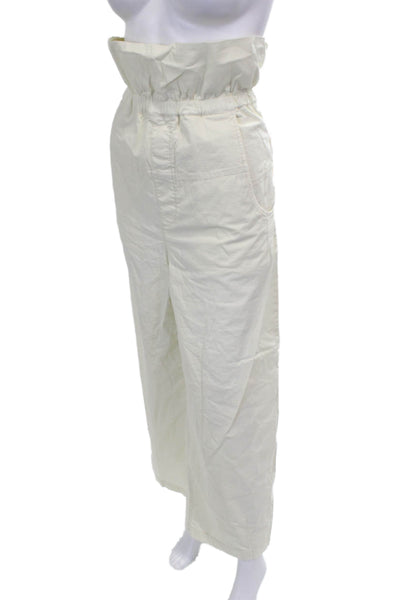 Pilcro and the Letterpress Anthropologie Women Paperbag Pants Ivory Size S