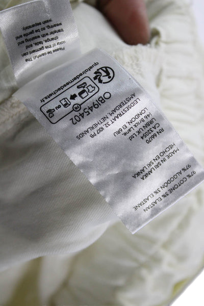 Pilcro and the Letterpress Anthropologie Women Paperbag Pants Ivory Size S
