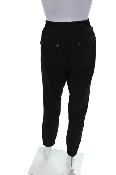 925 Fit Women Jogger Pants Black Polyester Athleisure Pull On Size S