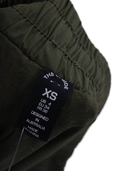 The Upside Womens Green Cargo Pants 100% Organic Cotton Drawstring Size 4