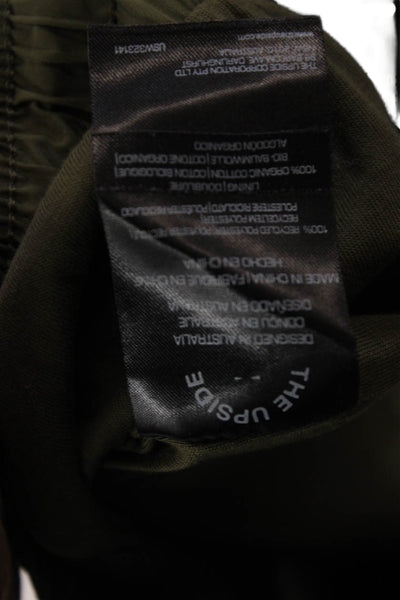 The Upside Womens Green Cargo Pants 100% Organic Cotton Drawstring Size 4