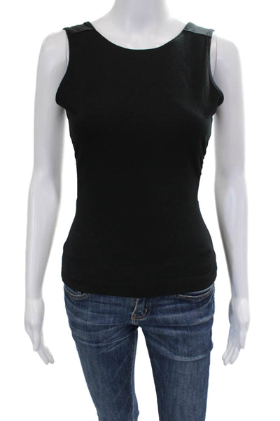 Intimately Free People Women Black Basic Tank Cotton Blend Size S