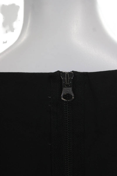 Camelot Womens Shift Dress Black Long Sleeve Boat Neck Zip Colorblock Size 48