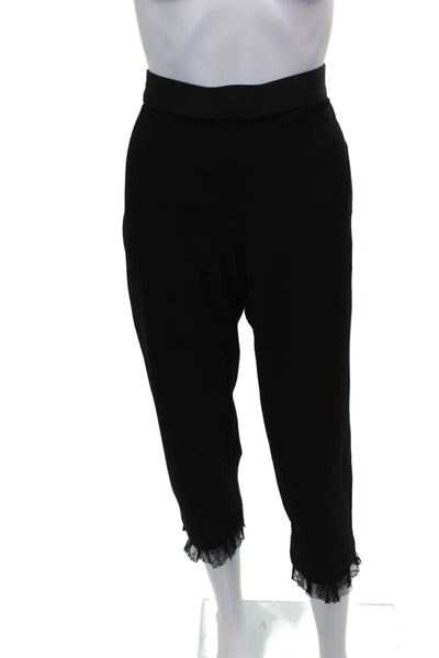 Bailey 44 Women Cropped Black Rayon Pants Pull On Size L