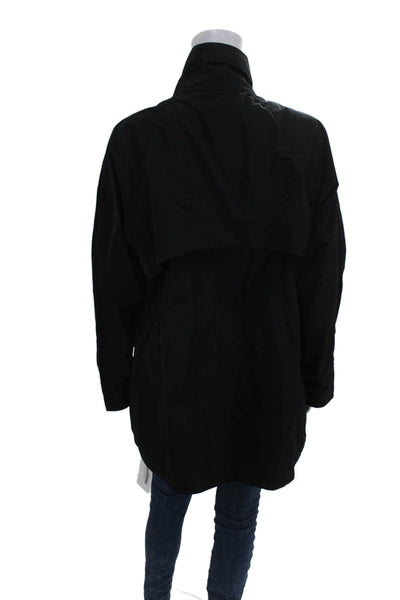 Athleta Womens Windbreaker Black Polyester Zip Long Sleeve Size L
