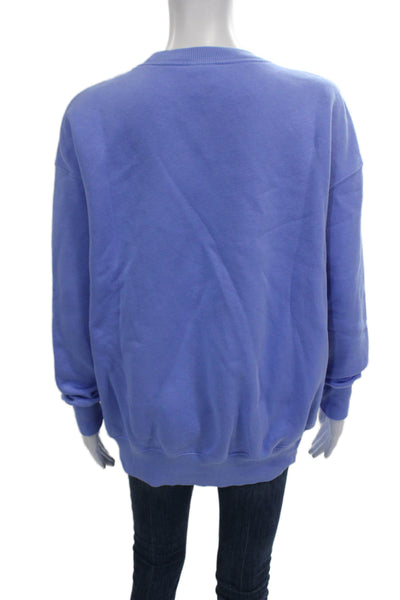 Nike Women Pullover Sweatshirt Blue Crew Neck Long Sleeve Size S