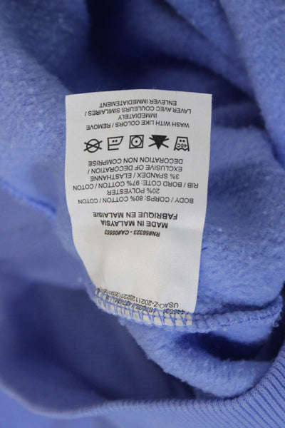 Nike Women Pullover Sweatshirt Blue Crew Neck Long Sleeve Size S