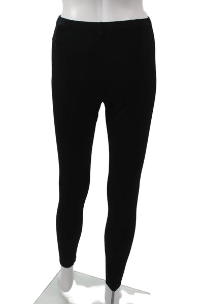 Eileen Fisher Women Ankle Leggings Black Rayon Size S