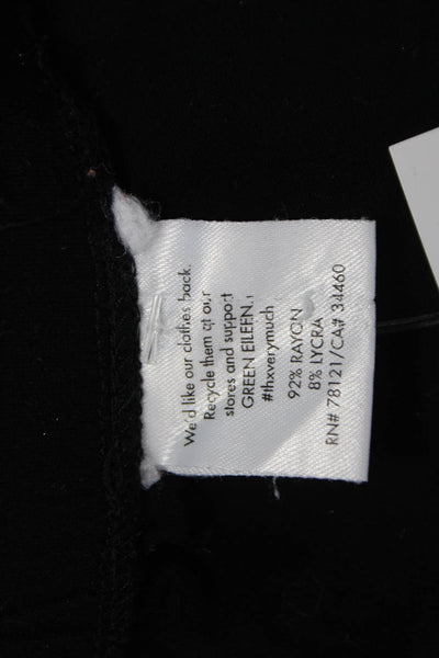 Eileen Fisher Women Ankle Leggings Black Rayon Size S