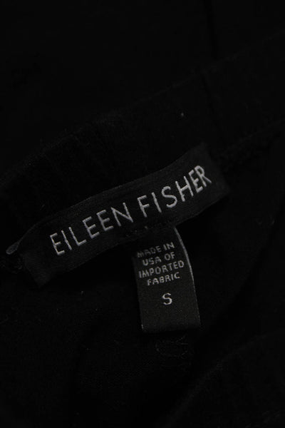 Eileen Fisher Women Ankle Leggings Black Rayon Size S