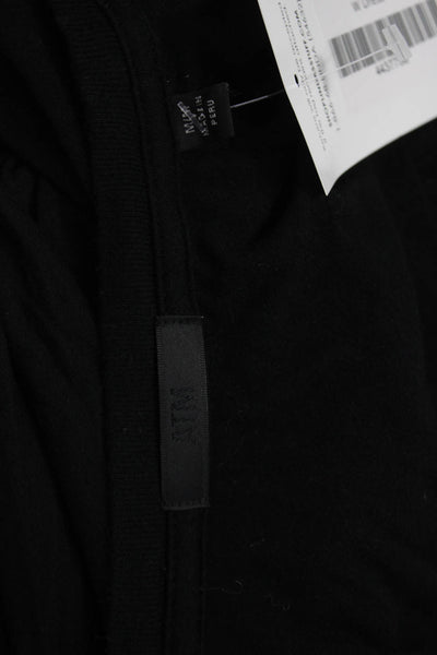 ATM Women Maxi Dress Black Long Sleeve Crew Neck Polyester Blend Size S