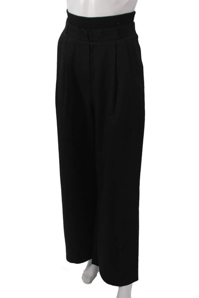 Lioness Women Dress Pants Black 90% Polyester Zip Size XS